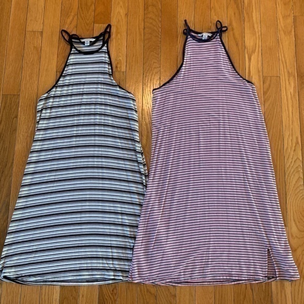 Lot of 2 American Eagle Sleeveless A-Line Striped Dress Size XS